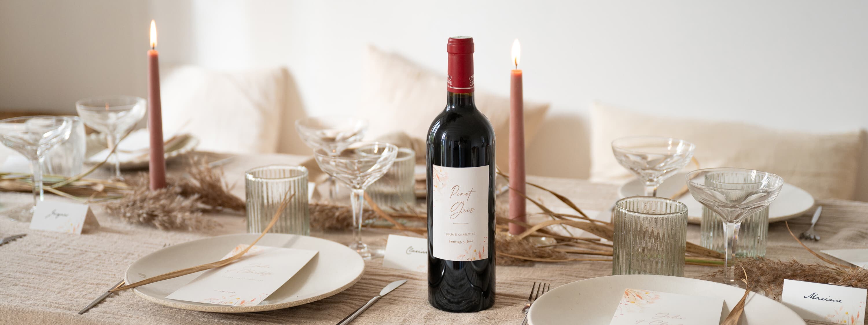 Flaschenetiketten Hochzeit Originell