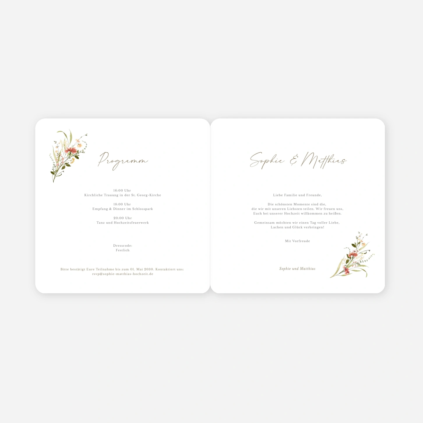 Hochzeitseinladung Blütenparadies