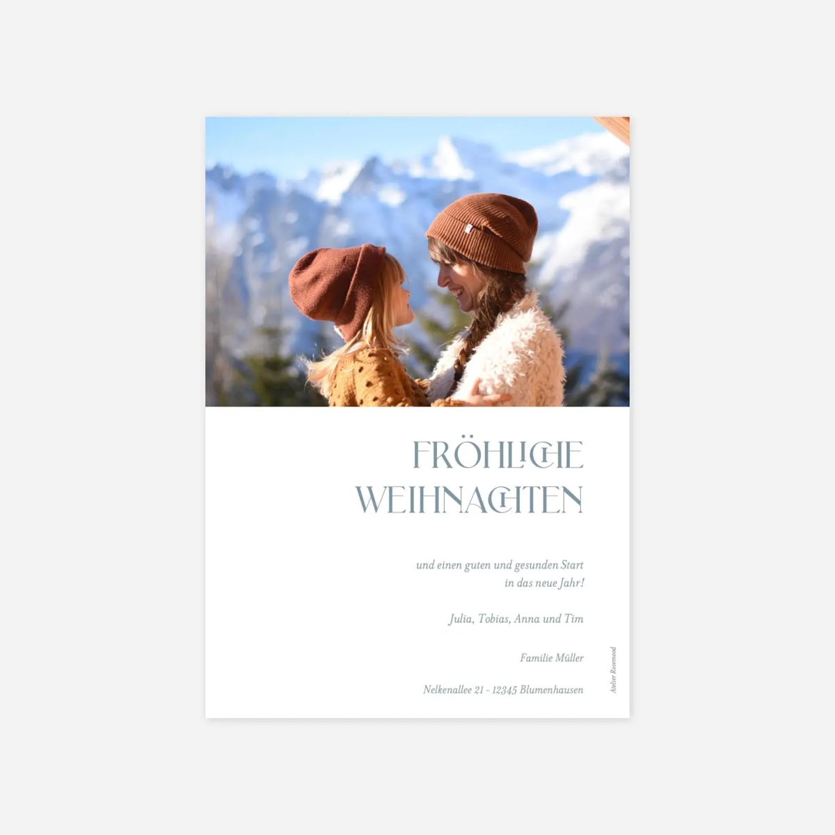 Weihnachtskarte Einzigartig