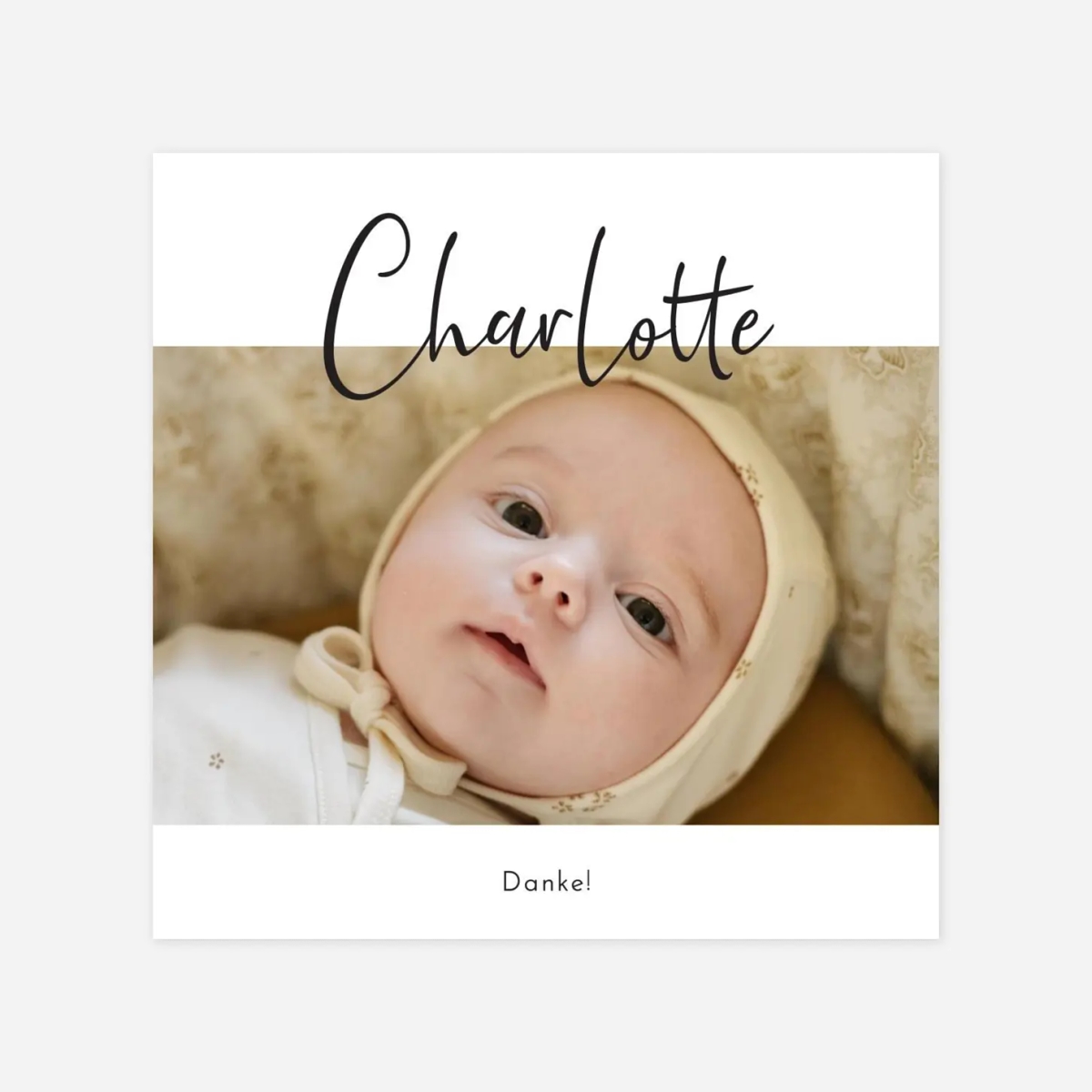 Dankeskarte Geburt Federleicht