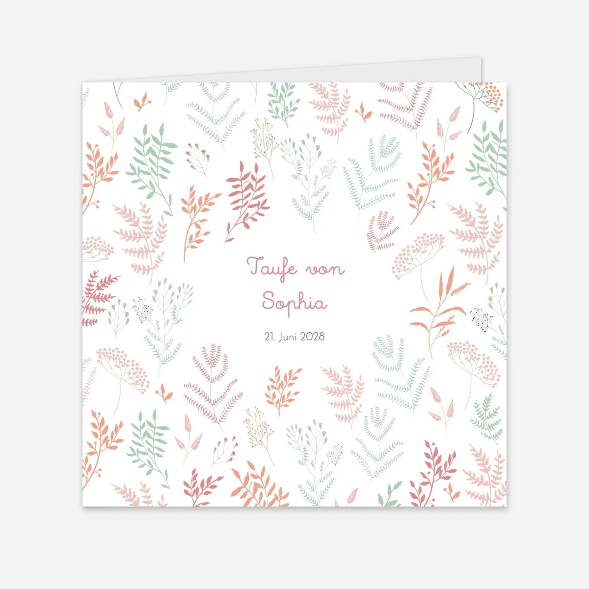 Taufeinladung Liberty Blumen