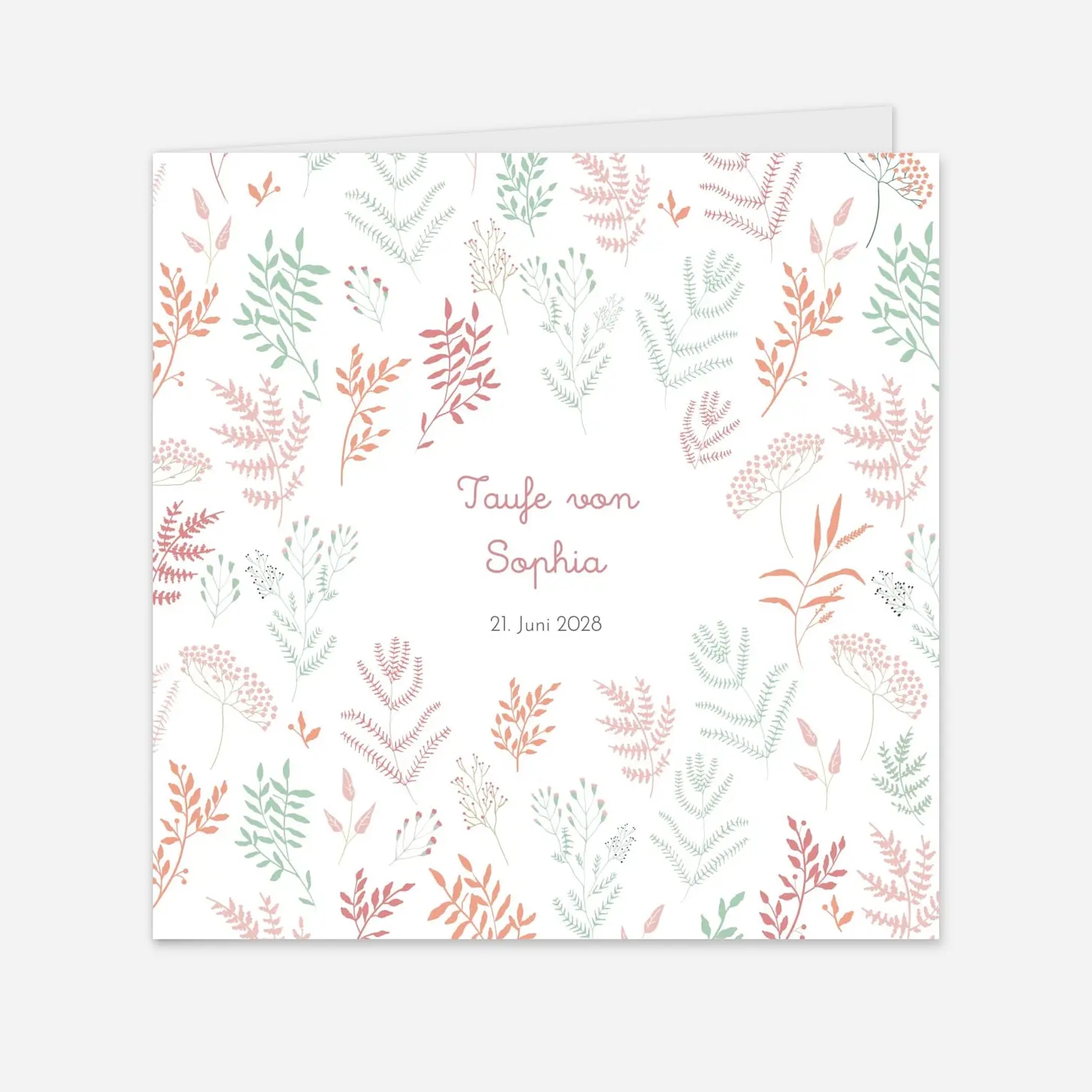 Taufeinladung Liberty Blumen