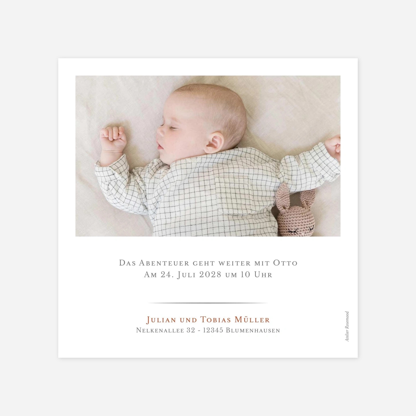 Geburtskarte Schmuckstück