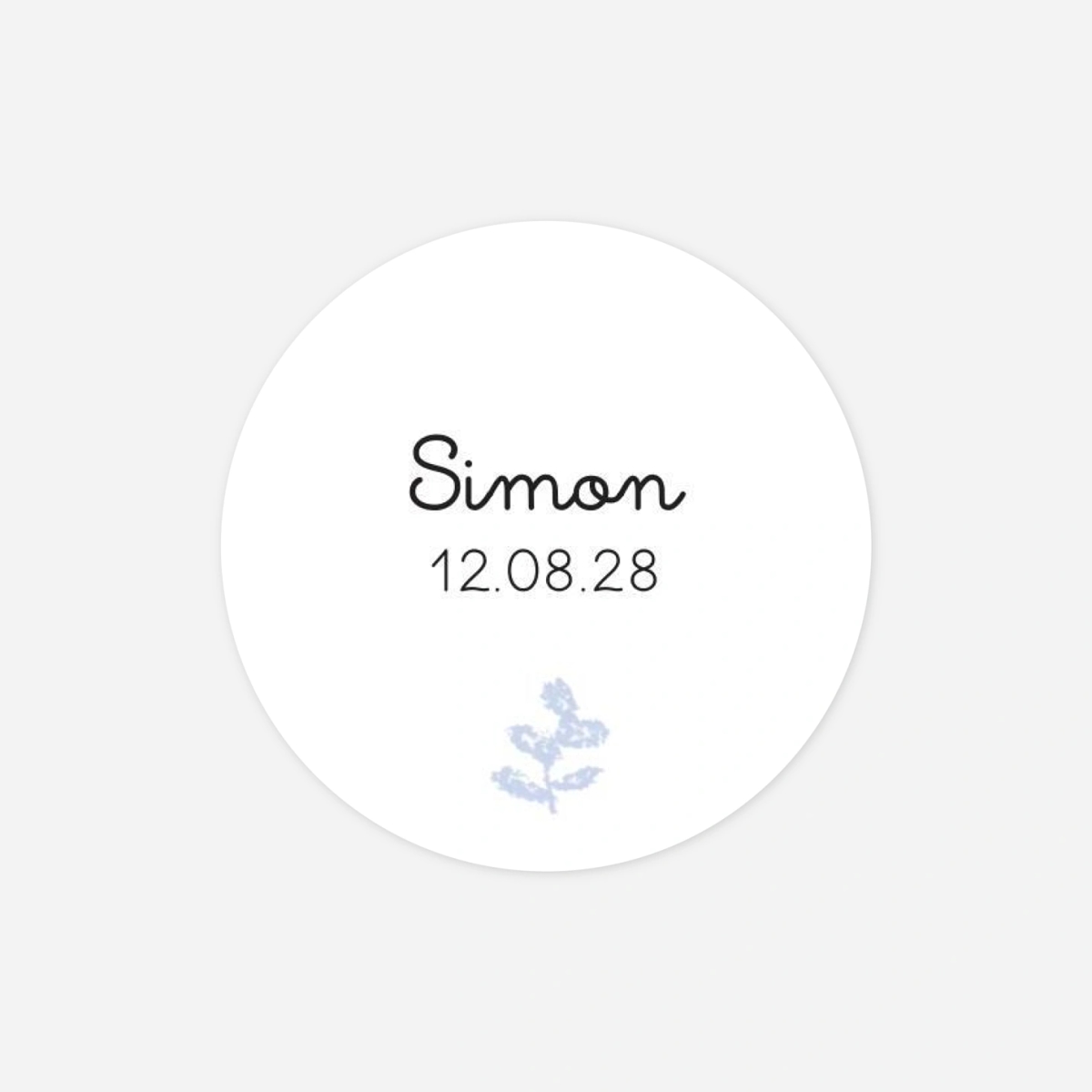 Aufkleber (Gastgeschenk) Sprössling in Pastell