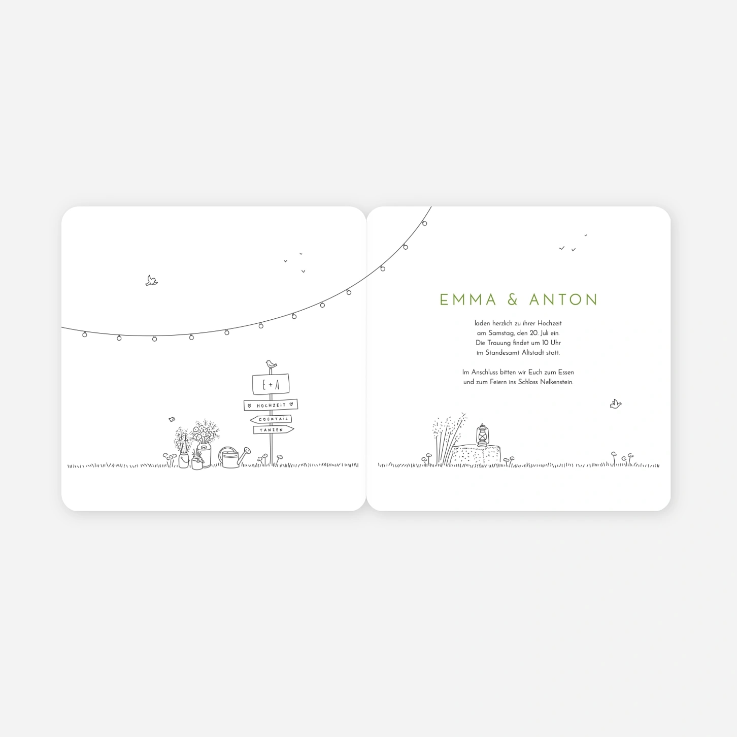 Hochzeitseinladung Sommerhochzeit
