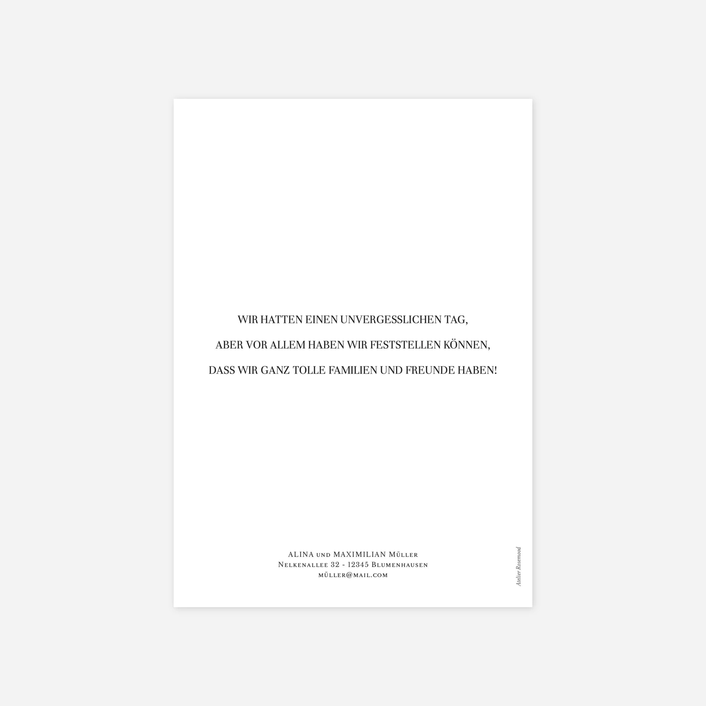 Dankeskarte Hochzeit Stilvoll Modern