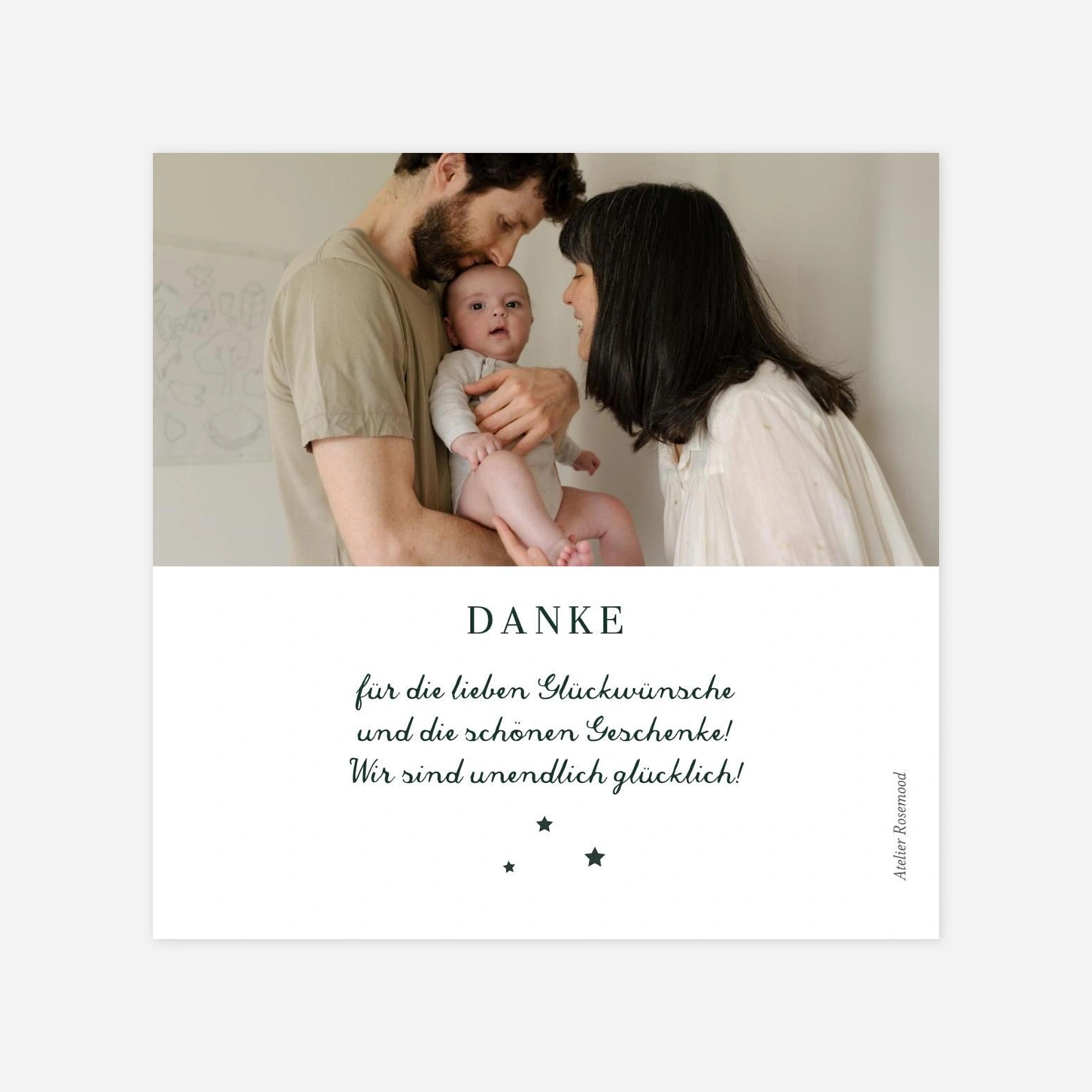 Dankeskarte Geburt Weihnachtsgeschichte