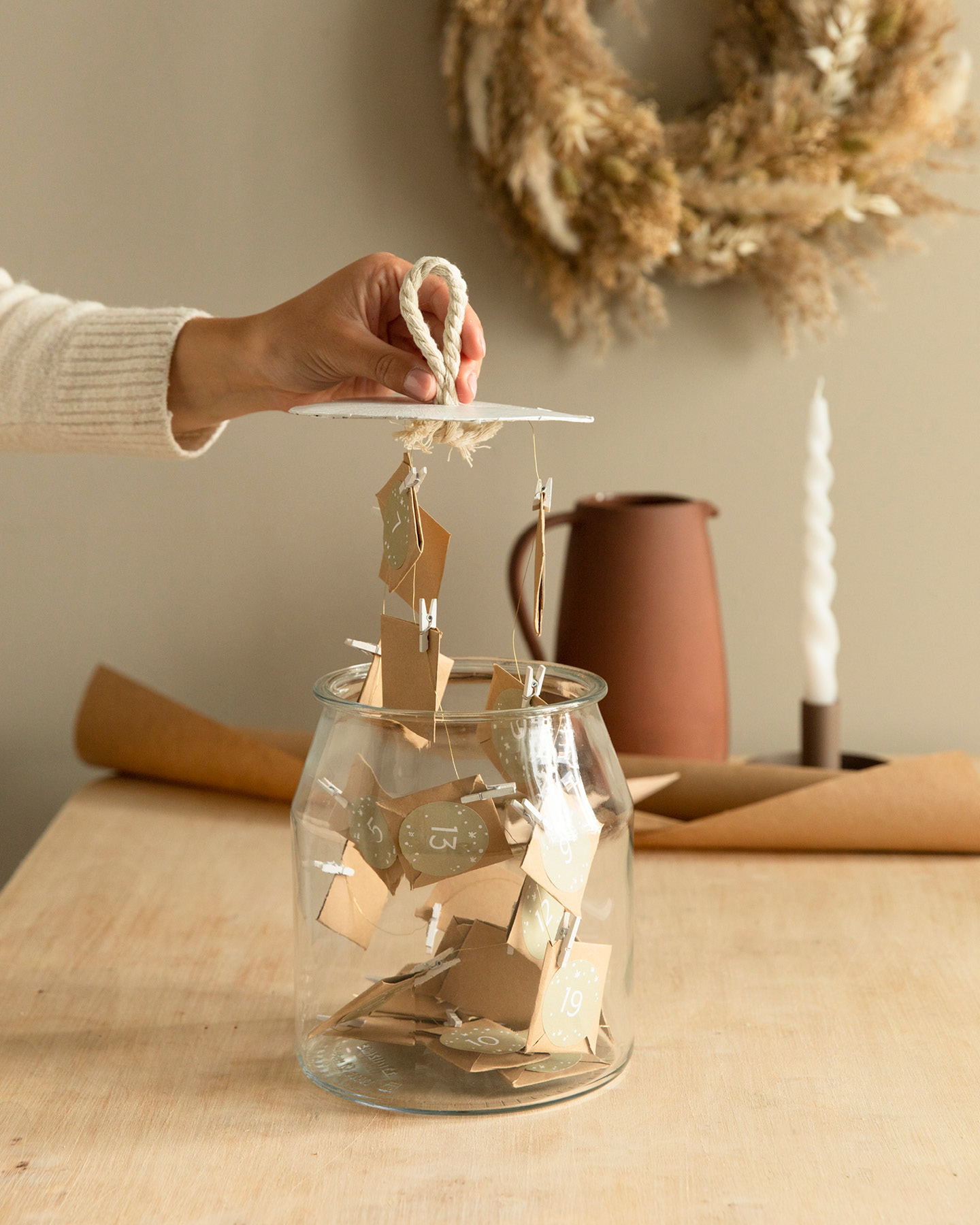 DIY Adventskalender im Glas mit Gutscheinen